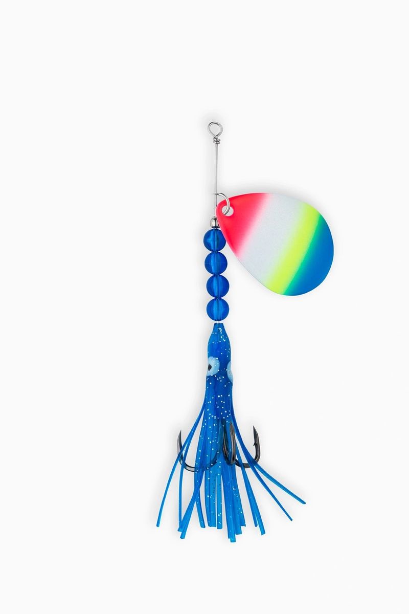 04121400 7.0 Colorado UV Spinner "Blue Tip Rainbow" w/Hoochie